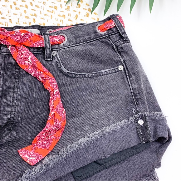 Free People Sashed & Relaxed Short in Black - Picture 5 of 8